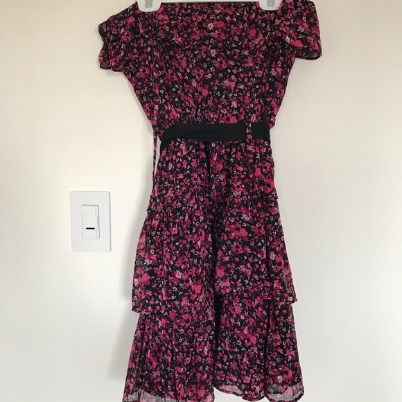 White House Black Market Chiffon Strapless Dress - Picture 3 of 5